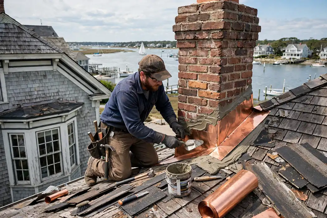 Reparación de flashes de chimenea en South Amboy, NJ