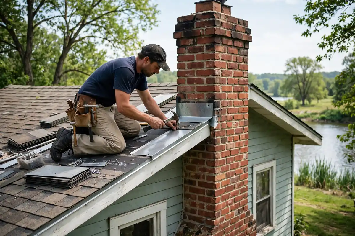Reparación de flashes de chimenea en el sur del río, NJ