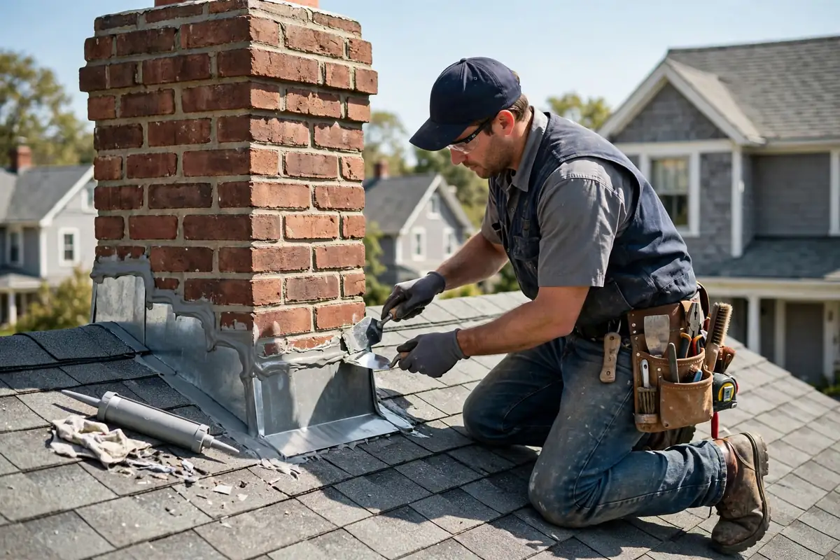 Roof reparacion de parpadeo en Melrose, NJ