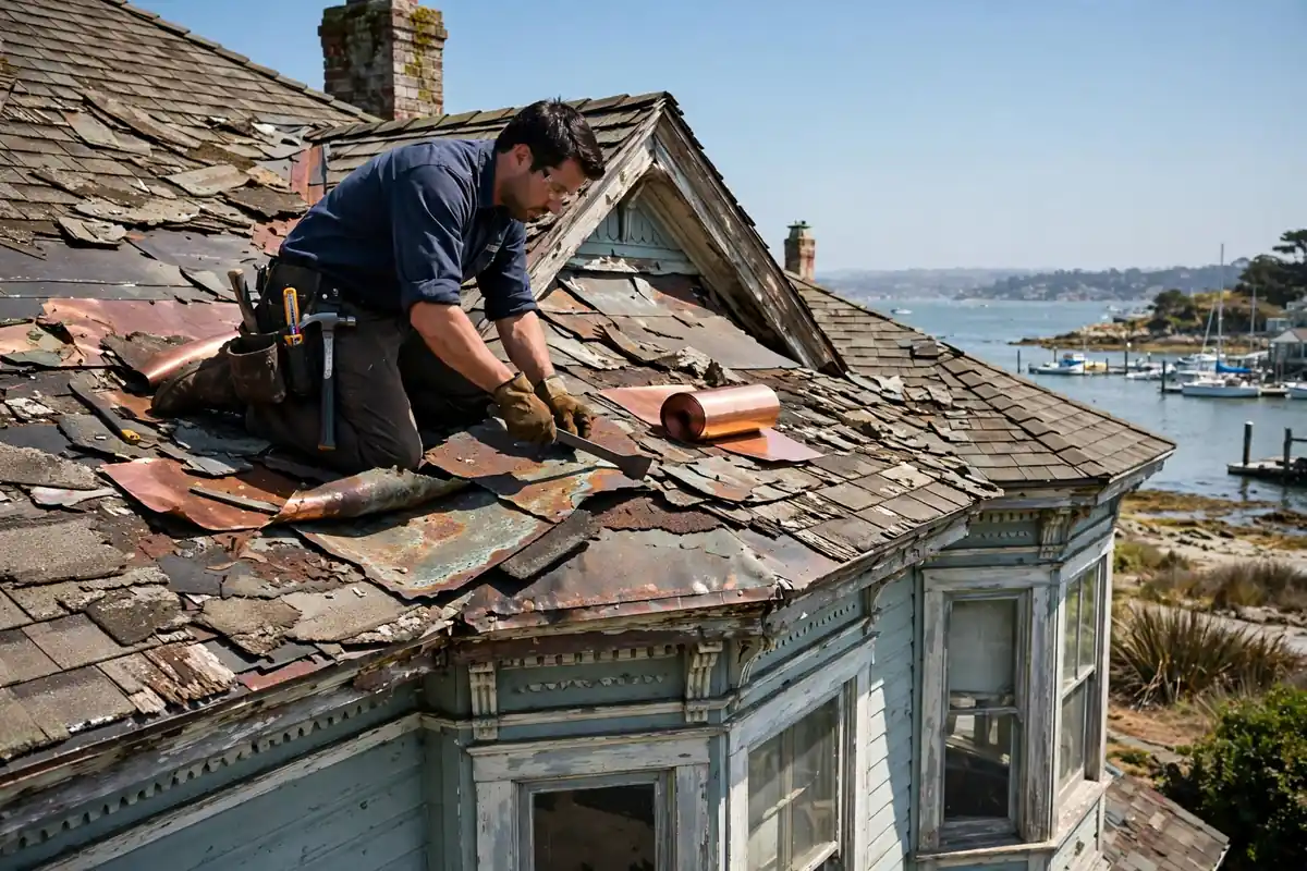 Roof flashing repair in South Amboy, NJ