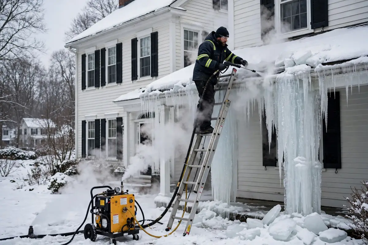 Reparación de las fugas de hielo en Old Bridge, NJ