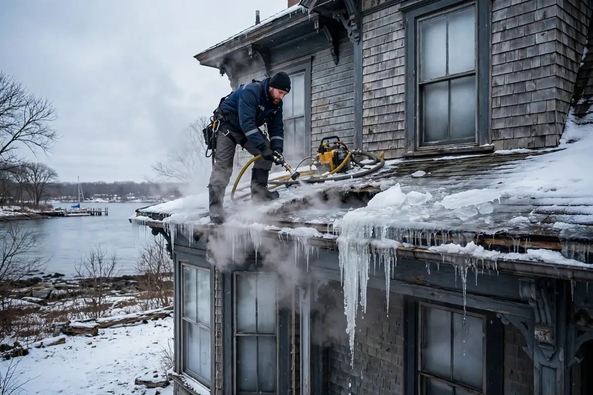 Reparación de las fugas de hielo en South Amboy, NJ
