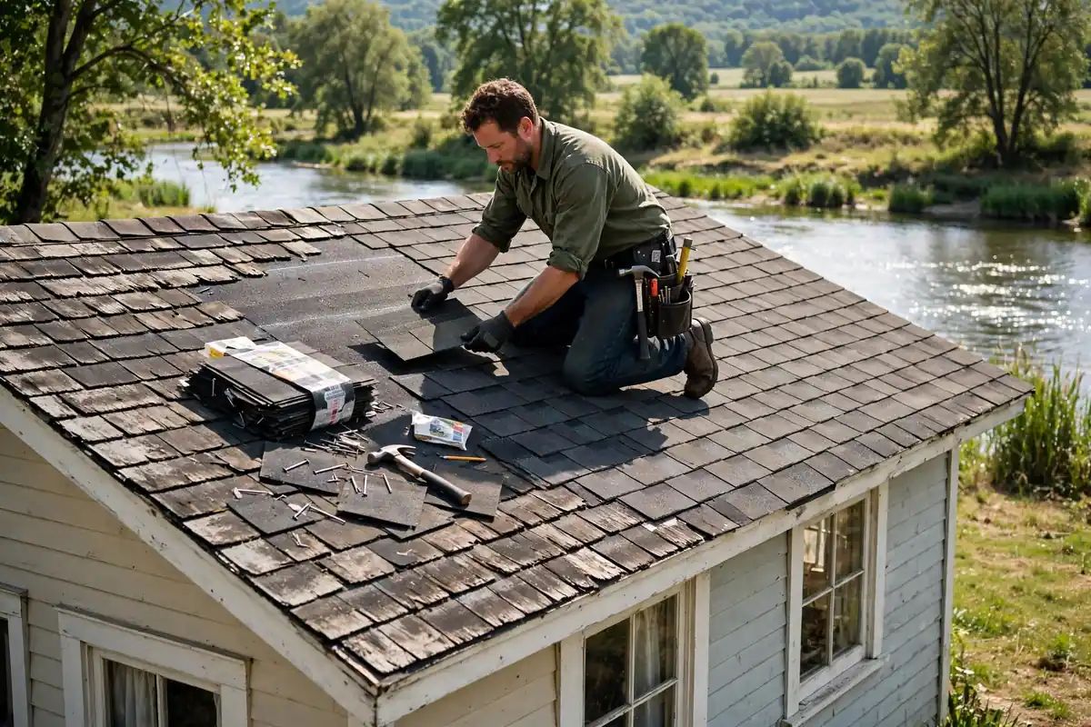 Reparación de filtraciones en techo Shingle en el Río Sur, NJ